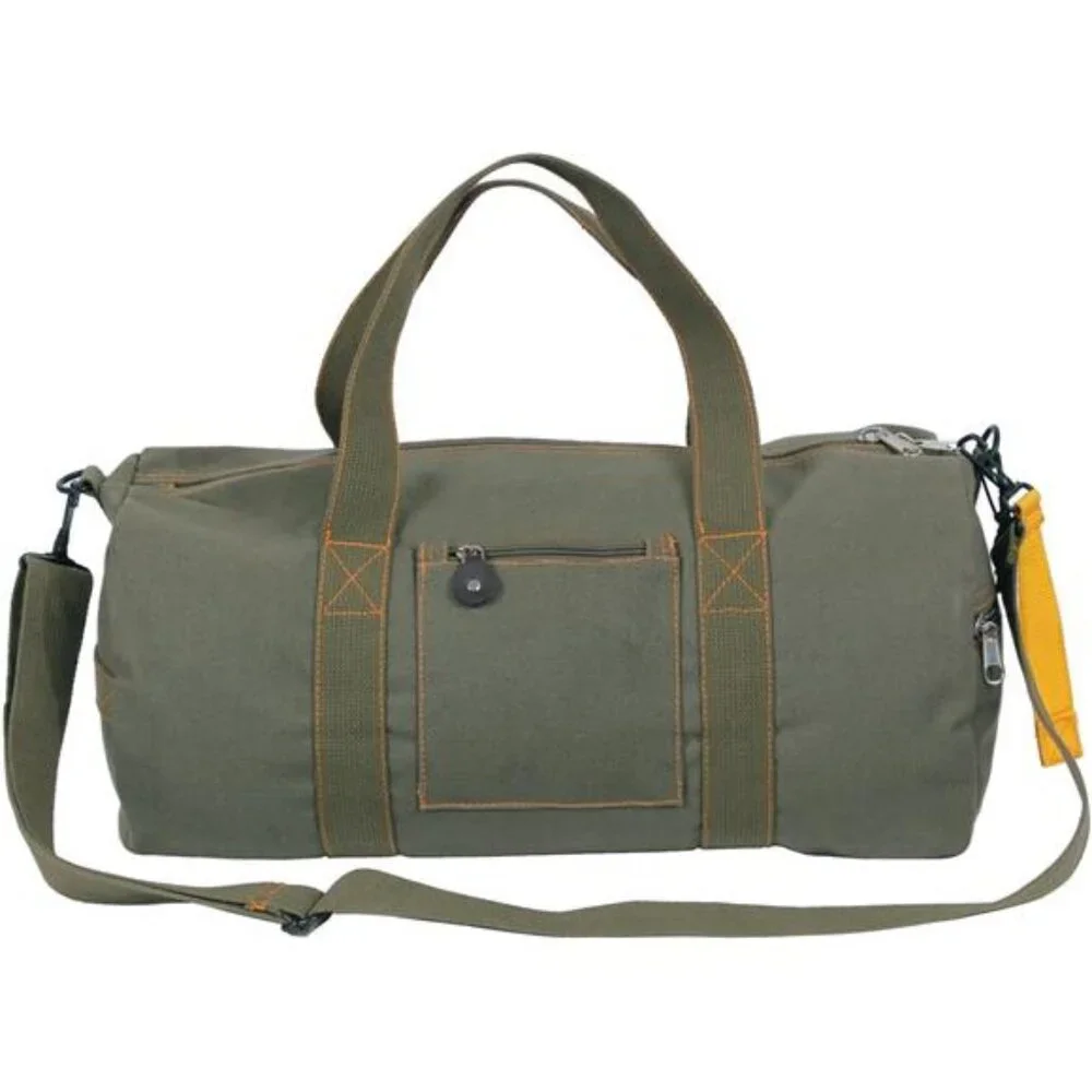 Canvas Equipment Duffle Bag – Travel & Gym Bag with Heavyweight Cotton